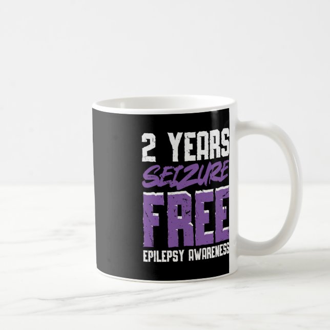 Epileptic Warrior and Purple Ribbon  Epilepsy Awar Coffee Mug (Right)