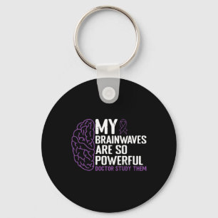 Epileptic Warrior and Purple Ribbon  Epilepsy Awar Key Ring