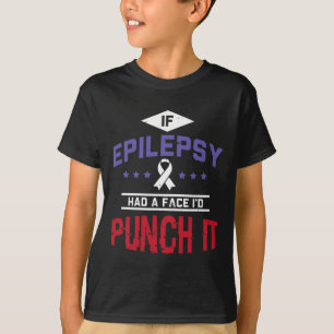 Epileptic Warrior and Purple Ribbon  Epilepsy Awar T-Shirt