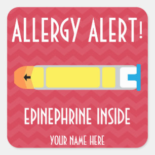 Epinephrine Allergy Alert Stickers