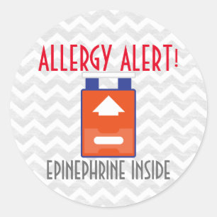 Epinephrine Allergy Alert Stickers