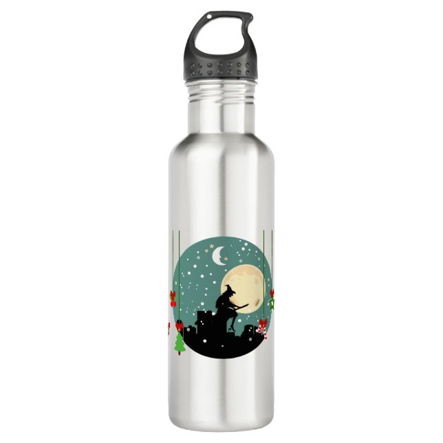 epiphany christmas befana 710 ml water bottle (Front)