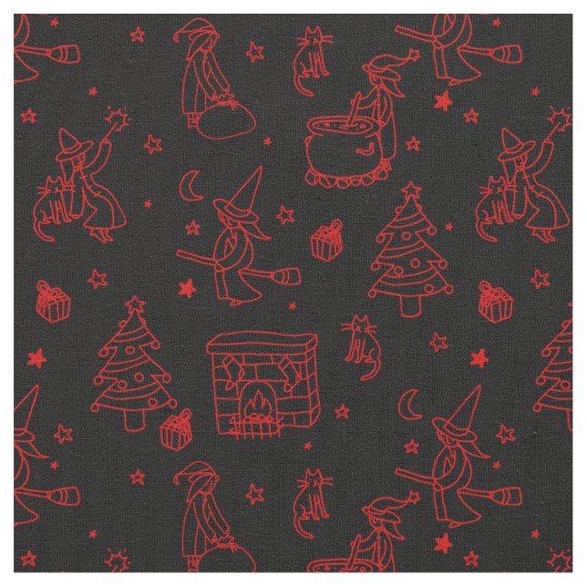 epiphany christmas witch befana black fabric (Close Up)