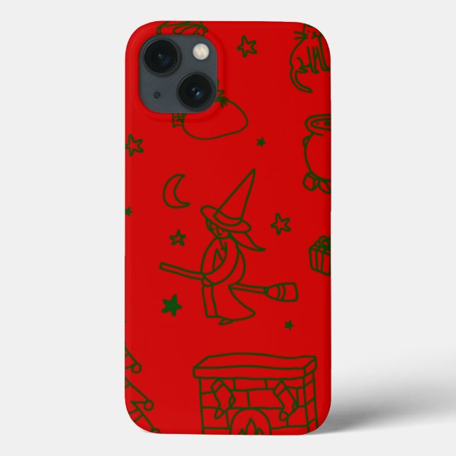 epiphany christmas witch befana red Case-Mate iPhone case (Back)