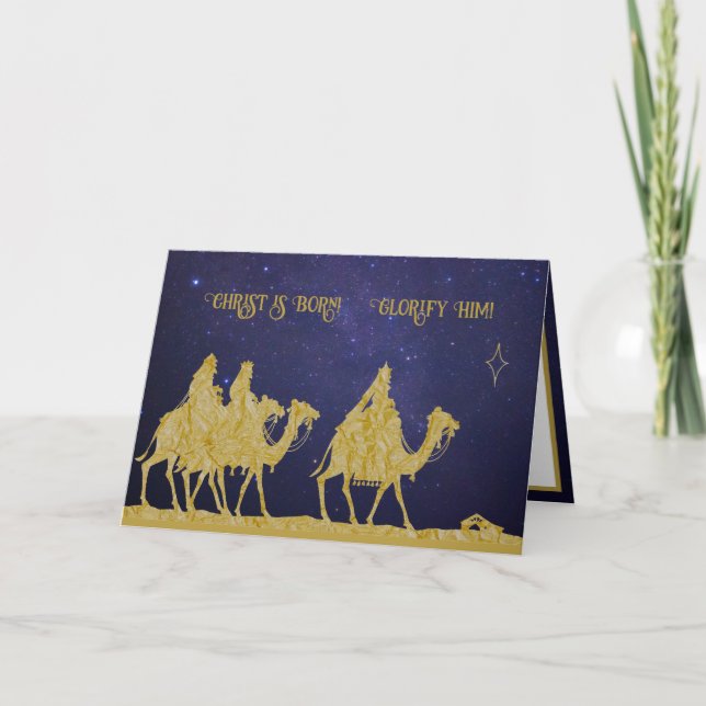 Epiphany Feast of Three Kings Byzantine Catholic Card (Front)