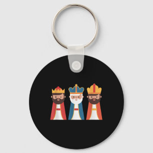 Epiphany Feliz Dia De Reyes Three Wise Men Happy H Key Ring