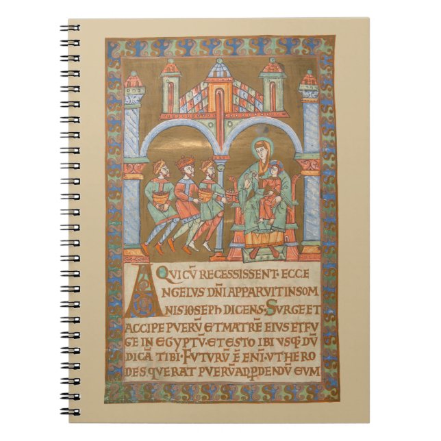 Epiphany Three Kings Christmas Mediaeval Manuscrip Notebook (Front)