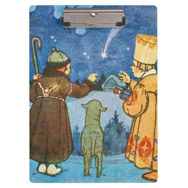 Epiphany Three Kings from the East by Zdenek Guth Clipboard (Front)