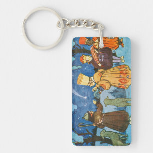Epiphany Three Kings from the East by Zdenek Guth Key Ring