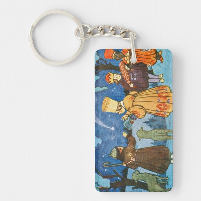 Epiphany Three Kings from the East by Zdenek Guth Key Ring (Front)