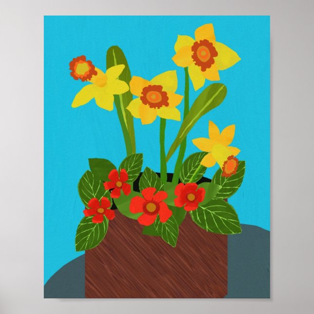 Episcia and Daffodil Poster (Front)