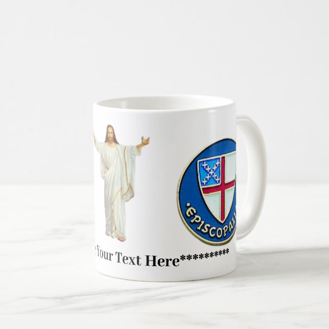 Episcopal Church Crest, Personalised Coffee Mug (Front Right)