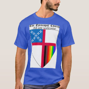 Episcopal Church Shield with 8 Colours Rainbow Pri T-Shirt