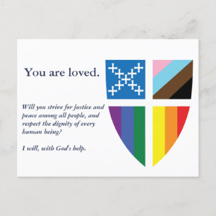 Episcopal Pride Flag Postcard