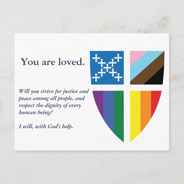 Episcopal Pride Flag Postcard (Front)