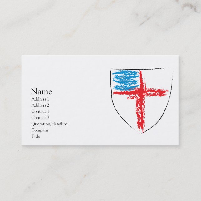 Episcopal Shield Business Card (Front)