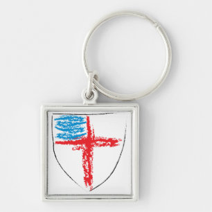 Episcopal Shield Key Ring