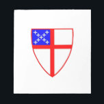 Episcopal Shield Notepad<br><div class="desc">Episcopal shield for members of the Anglican Church or Church of England. On some mugs it is combined with a representation of the Holy Spirit in stained glass by Tiffany Studios.</div>