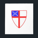 Episcopal Shield Notepad<br><div class="desc">Episcopal shield for members of the Anglican Church or Church of England. On some mugs it is combined with a representation of the Holy Spirit in stained glass by Tiffany Studios.</div>
