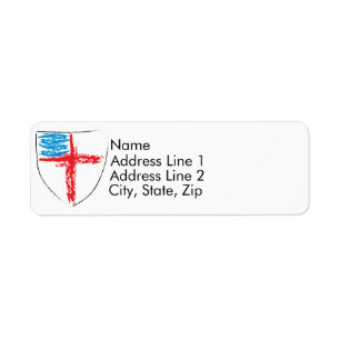 Episcopal Shield Return Address Label