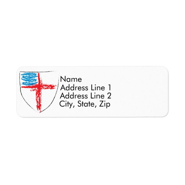 Episcopal Shield Return Address Label (Front)