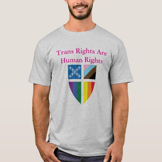 Episcopal Trans Rights Are Human Rights  T-Shirt (Front)