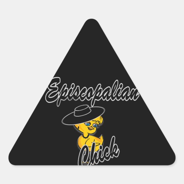 Episcopalian Chick #4 Triangle Sticker (Front)