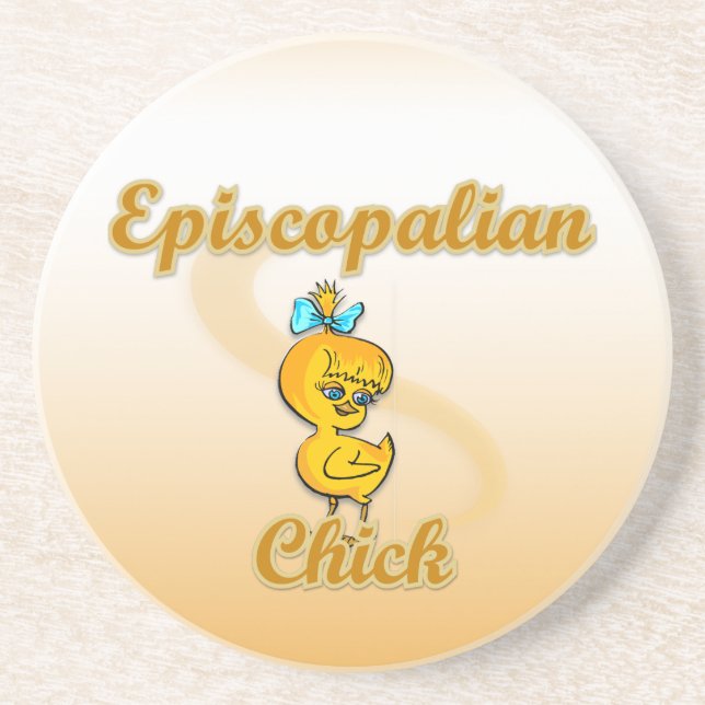 Episcopalian Chick Coaster (Front)