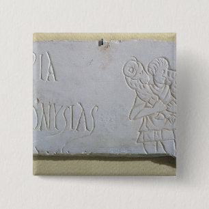 Epitaph with a relief of the Good Shepherd 15 Cm Square Badge