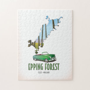 Epping Forest Essex England map Jigsaw Puzzle