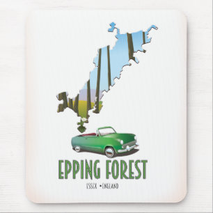 Epping Forest Essex England map Mouse Pad