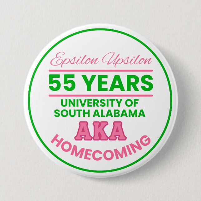 Epsilon Upsilon Custom Homecoming Pin (Front)