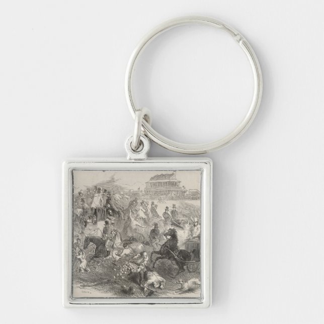 Epsom Races, 'Derby Day': Leaving the Course Key Ring (Front)