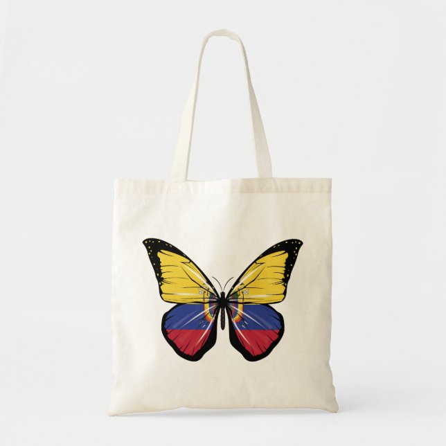Equador Butterfly Flag  Tote Bag (Front)