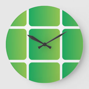 Equal Green Squares  Large Clock