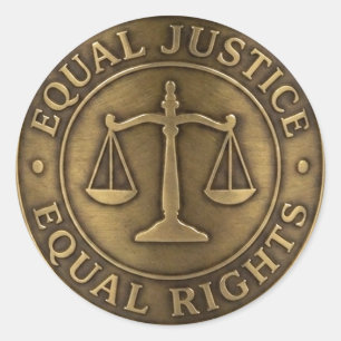 Equal Justice Equal Rights Classic Round Sticker