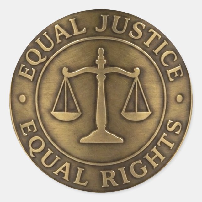 Equal Justice Equal Rights Classic Round Sticker (Front)