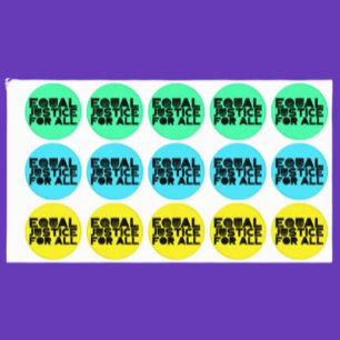 Equal Justice For All – Round Bold Message Sticker