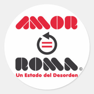 EQUAL LOVE TO ROME THE OTHER WAY AROUND CLASSIC ROUND STICKER