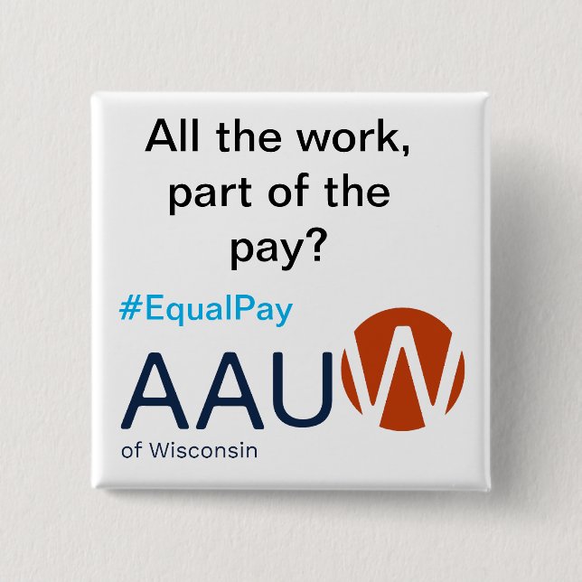 Equal Pay -button 15 Cm Square Badge (Front)