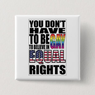 Equal Rights 15 Cm Square Badge
