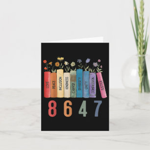 Equal Rights Book Flower 8647 Trump Feminist Women Card