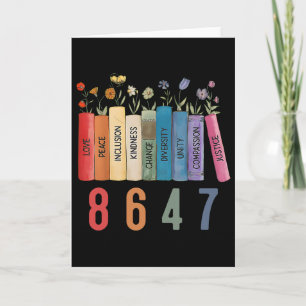 Equal Rights Book Flower 8647 Trump Feminist Women Card