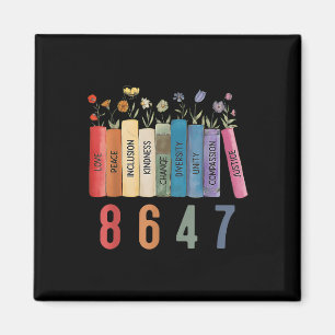 Equal Rights Book Flower 8647 Trump Feminist Women Magnet