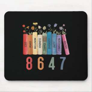 Equal Rights Book Flower 8647 Trump Feminist Women Mouse Pad