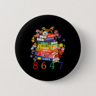 Equal Rights Book Flower 8647 Women Rights Feminis 6 Cm Round Badge
