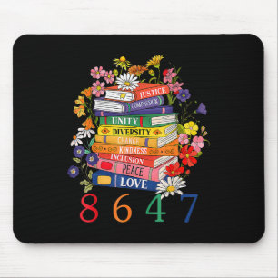 Equal Rights Book Flower 8647 Women Rights Feminis Mouse Pad