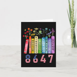 Equal Rights Book Flower Anti Trump Feminist Women Card
