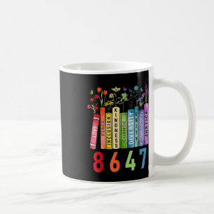 Equal Rights Book Flower Anti Trump Feminist Women Coffee Mug