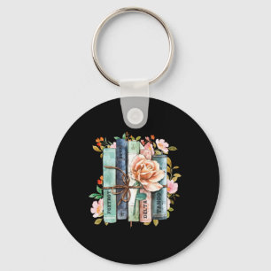 Equal Rights Book Flower Anti Trump Feminist Women Key Ring